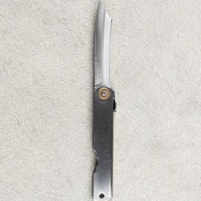 Pisau Saku Lipat Higonokami Vg-10 Warikomi Nagao Kanekoma 100Mm Silver