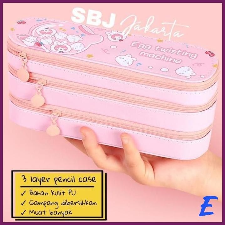 

| SJ | TEMPAT PENSIL KOTAK PENSIL 3 LAYER KOREAN STYLE PENSIL CASE SBJ-PC3L