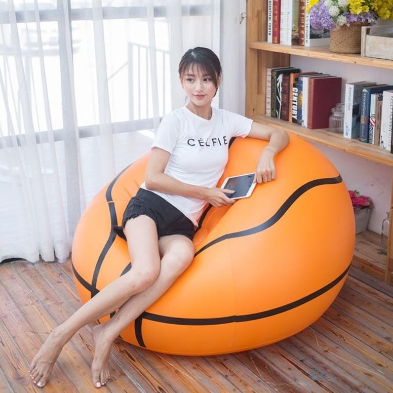 [PROMO BULANAN] Beanbag Sofa Angin Santai Bola Basket/ Inflatable Sofa/ Kursi Angin Bola Santai Dewa