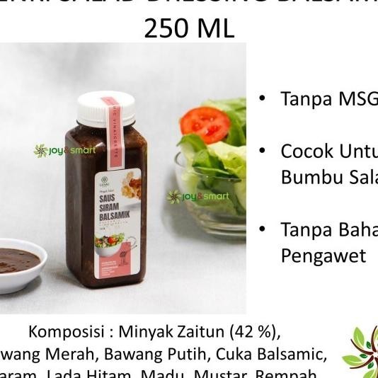 

Joy Smart Genki Balsac Salad Dressing Saus Siram Balsak 250Ml