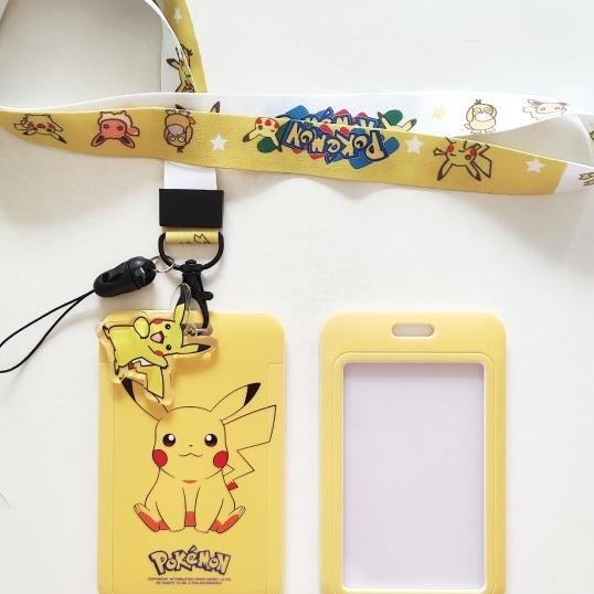 

Id Card Holder Name Tag Lanyard / Kalung Kartu Anime Pokemon Pikachu
