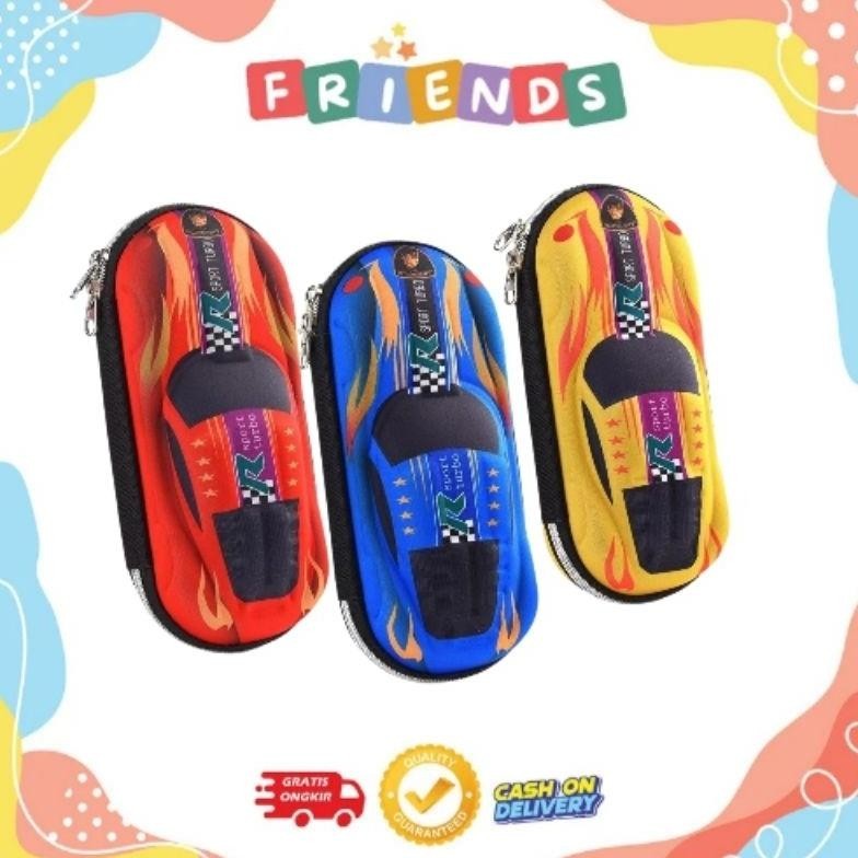 

CNC Kids - Tempat Pensil Kotak Pensil Pencil Case TK SD Bahan EVA 3D Mobil Car