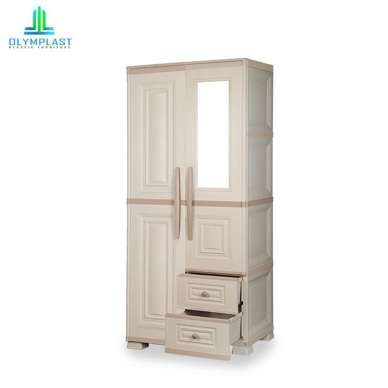 (PROMO) Lemari Pakaian 2 Pintu Dengan Kaca Olymplast Lemari Plastik 2 Pintu OTC Modern Olymplast Ori