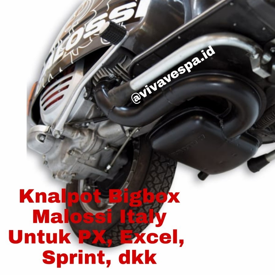 Knalpot Vespa Bigbox 150 cc Malossi Italy Untuk Vespa PX Excel Sprint dkk