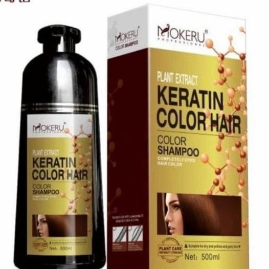 Mokeru Color Shampoo Dye Hair Keratin 500Ml