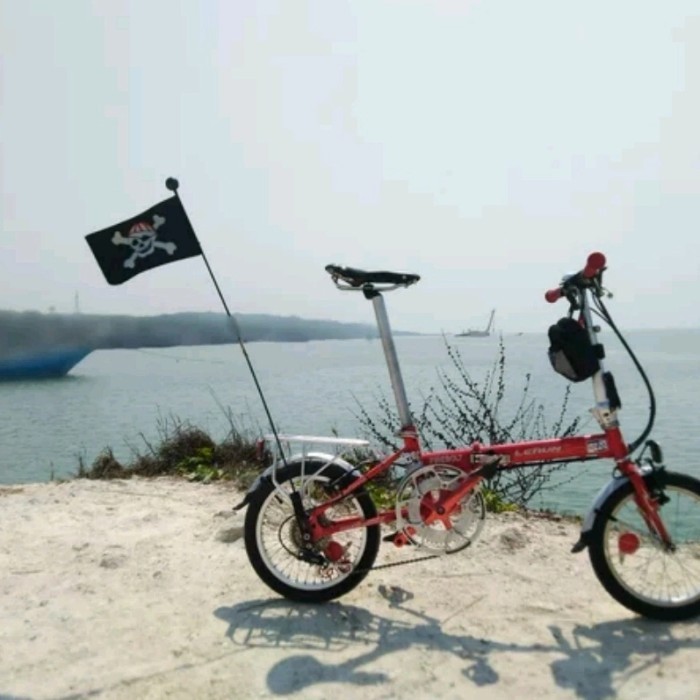 bendera sepeda tiang bendera sepeda touring minion