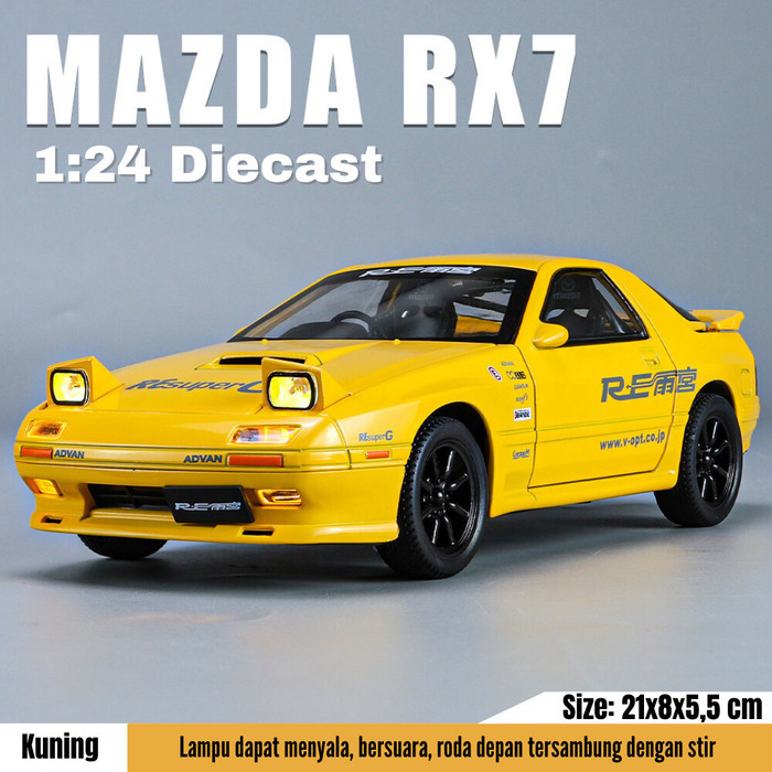 Ane Diecast Mazda Rx-7 Rx7 Fc Initial D Mobil Miniatur