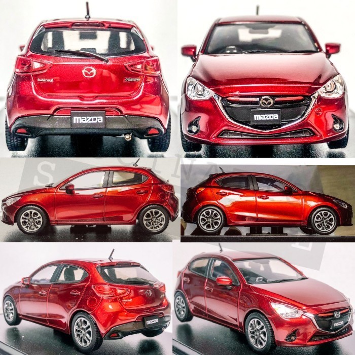 Ane 1/43 Mazda 2 Demio Soul Red Premium Metallic Mainan Hobi Diecast Mobil