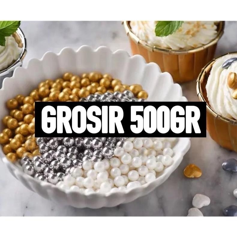 

(DISKON) Grosir 500gr White Silver Gold Shimmer Gold Black Pink Blue Multicolor Sprinkle Hiasan Kue Ultah
