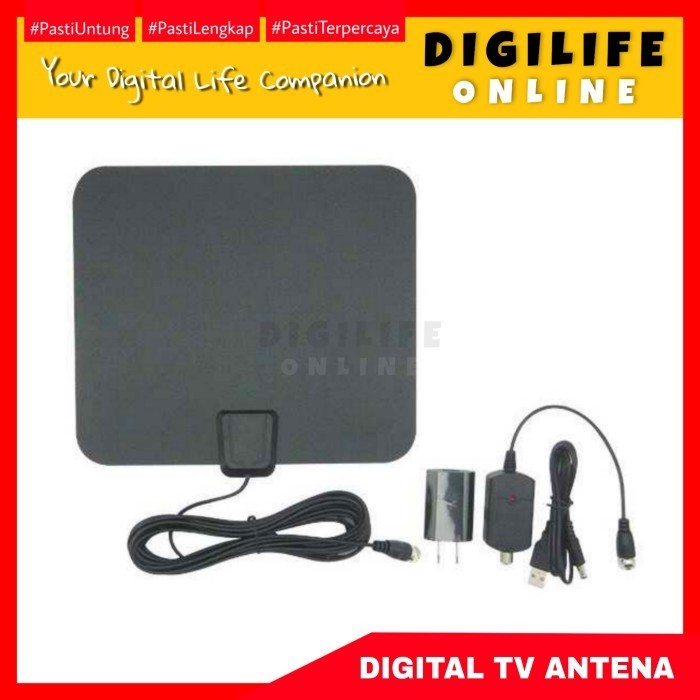 ANTENA DIGITAL INDOOR TV FM RADIO HDTV UHF VHF PENGUAT SINYAL