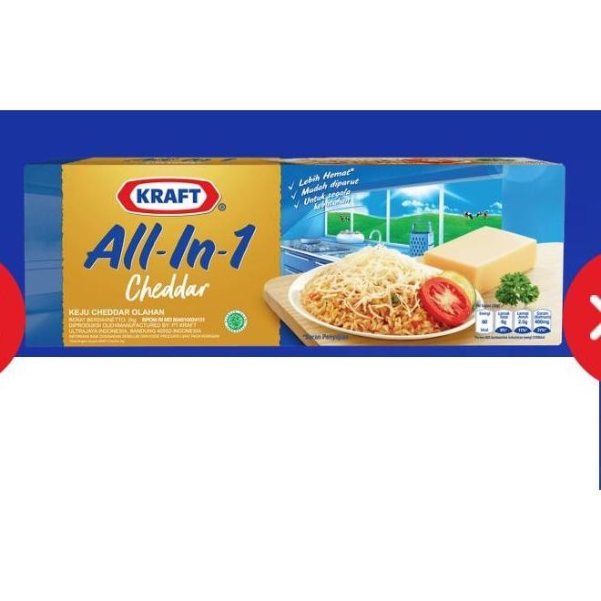 

(DISKON) Keju Kraft Cheddar All-in-1 2kg - Kraft Cheese