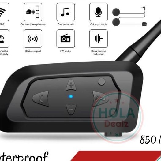 V5 Bluetooh Helm Headset Fm Alternatif Intercom V5 Vs Qtb35 B35 Qta35