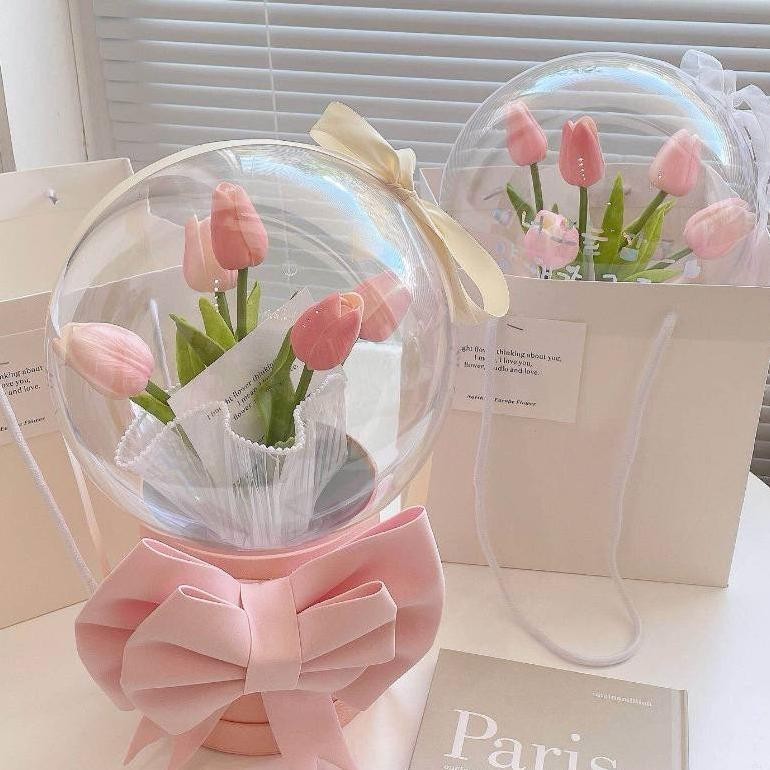 VIRAL ALL ITEM BUCKET BUNGA TULIP BALON/IDE HADIAH GIFT BIRTHDAY, VALENTINE DAN MOTHERS DAY/FLOWER G