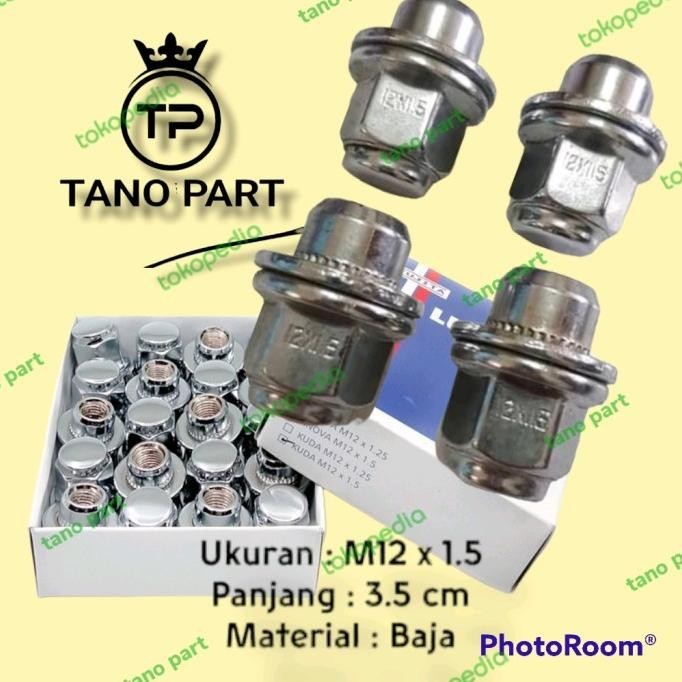 MUR RODA RACING LUG NUT MOBIL TIMOR ISI 20PC BAHAN BAJA