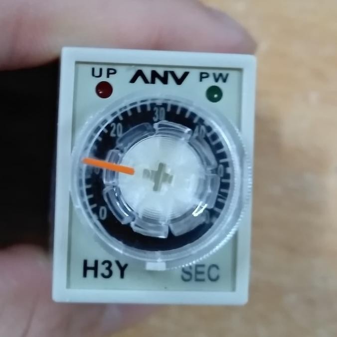 [ Bv ] Timer Relay H3Y-2 H3Y2 H3Y 2 60S 60 Detik 12V Dc Anv Taiwan Original  Ready