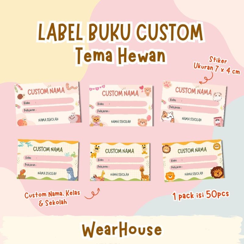 

50PCS STIKER BUKU ANAK / LABEL BUKU ANAK / LABEL BUKU PELAJARAN / STIKER ANAK / STIKER BUKU / BUKU ANAK / BUKU PELAJARAN