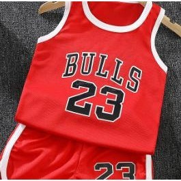 Setelan Baju Anak 1-6 Tahun Perempuan Laki Laki Jersey Basket Sporty