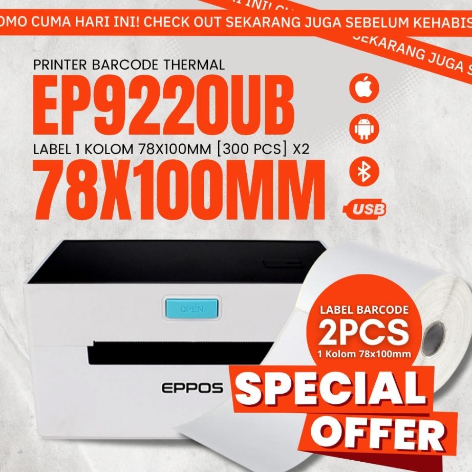 

Paket Ep9220Ub & 2 Pcs Label 78X100Mm [300Pcs]