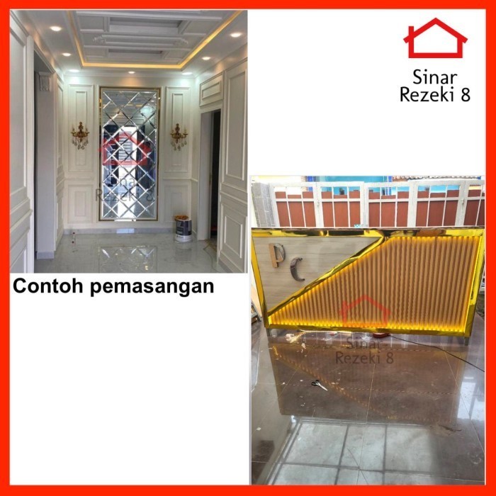 Edging Hpl Gold Mirror 100 Mm / Emas Pinggiran Meja Kayu Taco Pvc #10a
