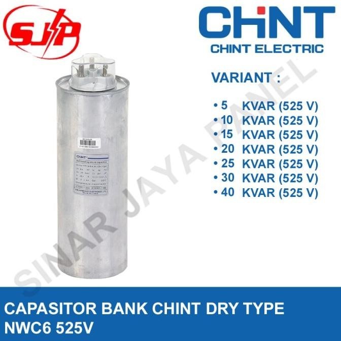 Capasitor Kapasitor Bank Chint Nwc6 5/10/15/20/25/30/40 Kvar 525V Dry