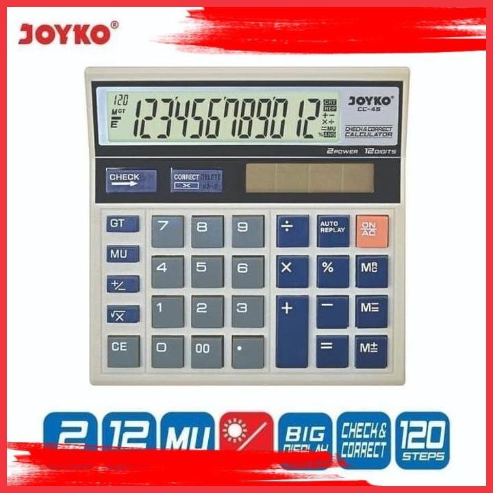 

(ekam) calculator / kalkulator joyko cc-45 12 digits check correct