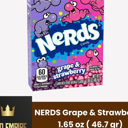 

Nerds Grape & Strawberry Candy 1,65 Oz | Permen Asem 46.7 Gram