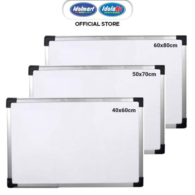 

IDOLMART Whiteboard Papan Tulis Putih Ukuran 40x80 - Murah