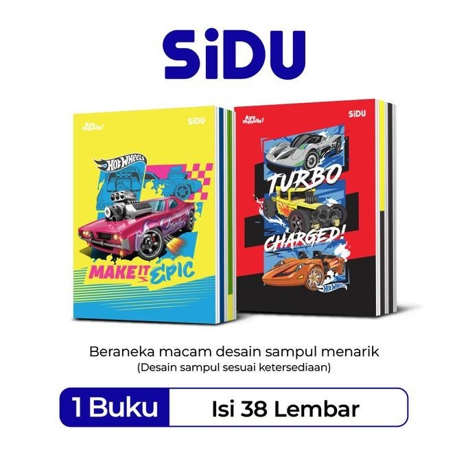 

SiDU Buku Tulis Hot Wheels 38 Lembar - 10 buku