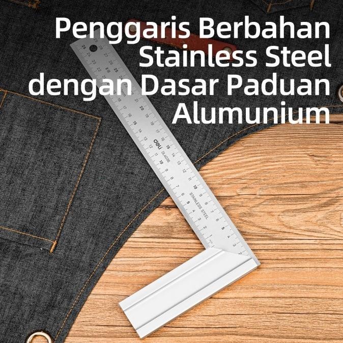 

Deli Penggaris Siku Tukang 30 cm Stainless Steel Alat Perkakas DL4036