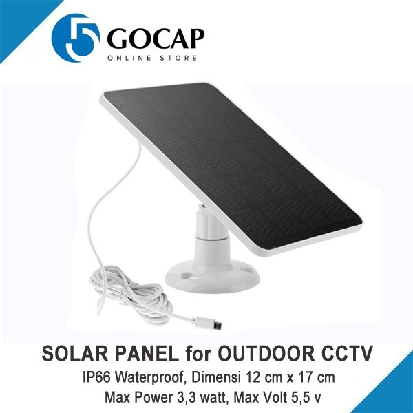 SOLAR PANEL CCTV 5W - 5V OUTDOOR | PANEL SURYA 5 W - 5V / SP-5W