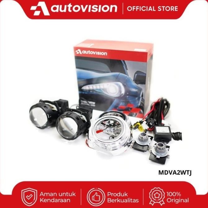 Headlamp Biled Mobil Projector Autovision Tesla 3Inch-140Watt-5700K  Ready