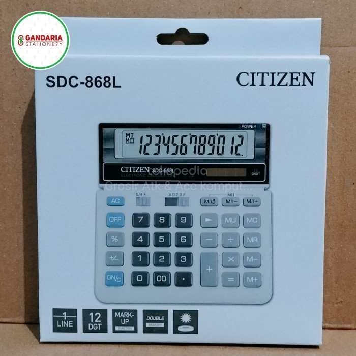 

Ready ORIGINAL Citizen Calculator SDC-868L - Kalkulator Desktop Meja Kantor