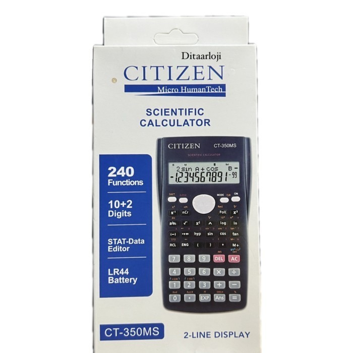 

Ready kalkulator citizen scientific calculator untuk sekolah CT 350MS