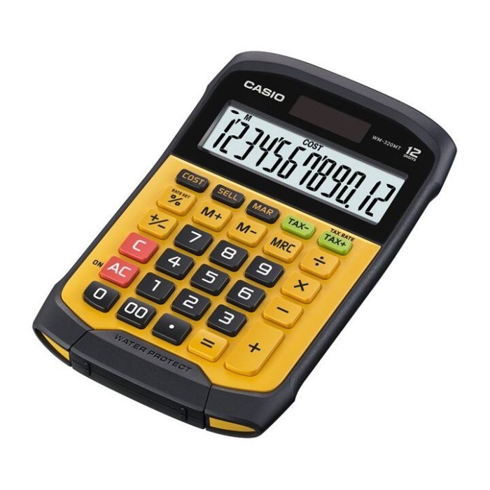 

Ready Kalkulator Toko/Dagang Casio WM-320MT Tahan Air dan Debu 12 Digit