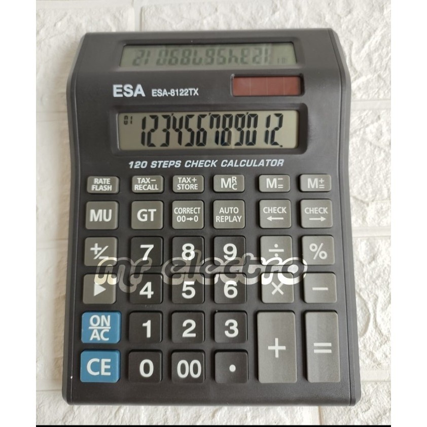 

Ready KALKULATOR 2 LAYAR ESA 8122 - KALKULATOR 12 DIGIT - CHECK AND CORRECT