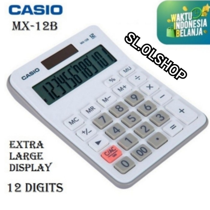 

Ready KALKULATOR/CALCULATOR CASIO MX ~12B 12 DIGITS /PUTIH/HITAM