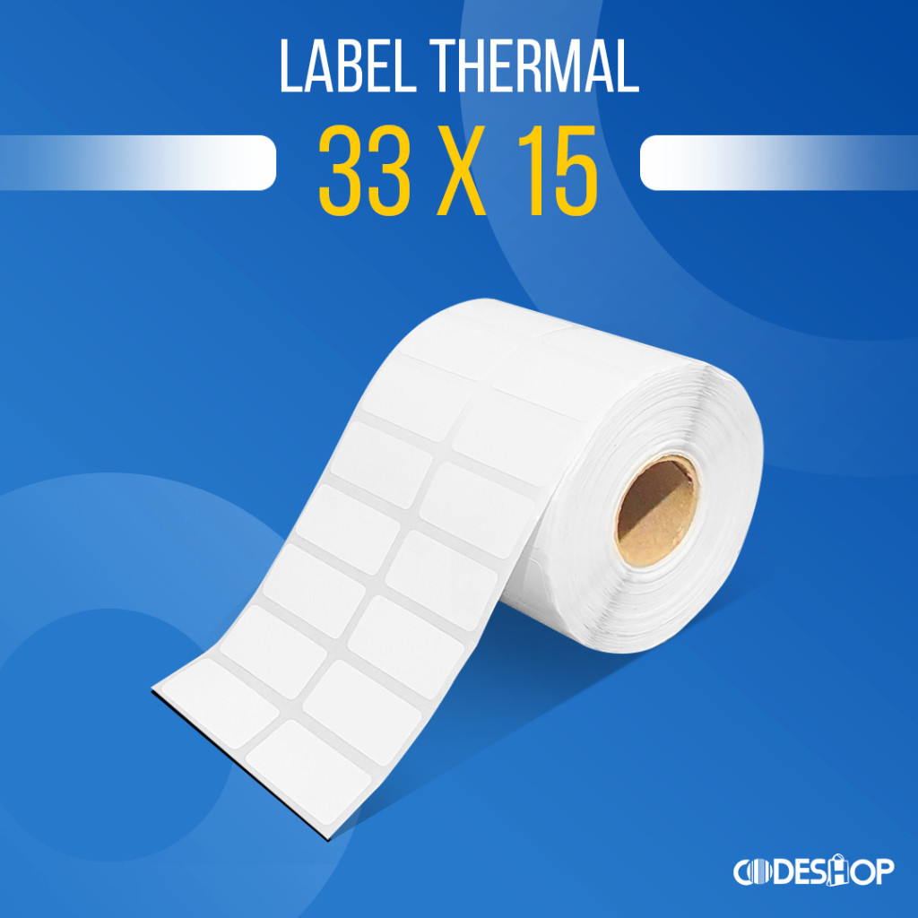 

Label Thermal 33 x 15 mm 2 Line 2000 pcs/Roll 33x15 Stiker Label Barcode