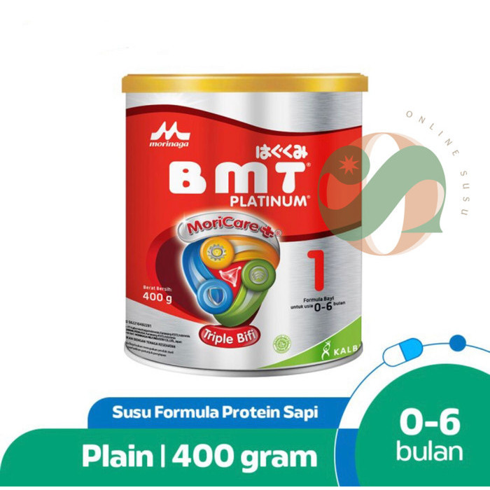 Ready MORINAGA - BMT - Platinum - Plain - 400 gram - Susu Formula Bayi