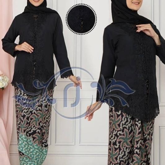 Kebaya Encim Hitam Senada