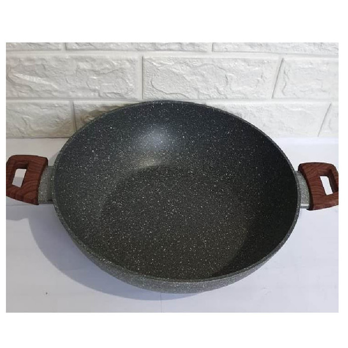 Cypruz Ki-0645 Wok Pan 30Cm Tanpa Tutup Wajan Kuali Induksi Ceramic