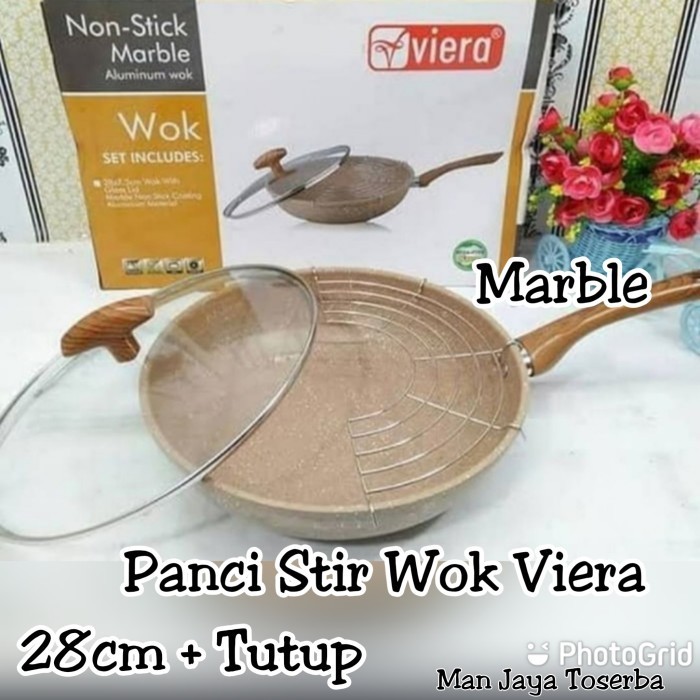 Wok Viera Marble / Wajan Viera 28Cm