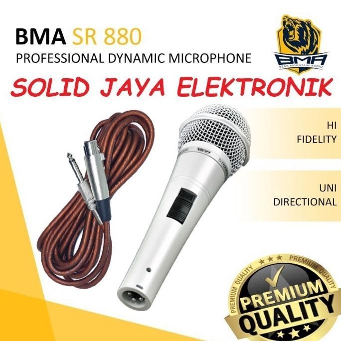 QV21 MIC MICROPHONE BMA SR880 PROFESIONAL DYNAMIC MIK SR-880 SR 880 KARAOKE VOKAL VOCAL DINAMIK MIKR