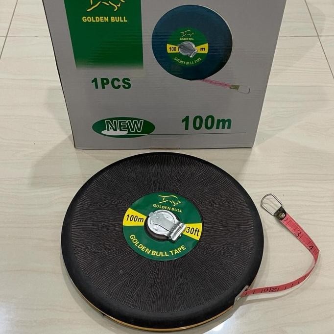 HARGA DISC - Meteran bulat 100 meter Meteran kain gulung Meteran tanah 100m
