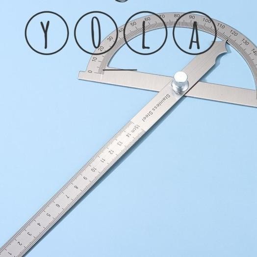 

Yola Busur Derajat 180Derajat Stainless Steel Measuring Ruler