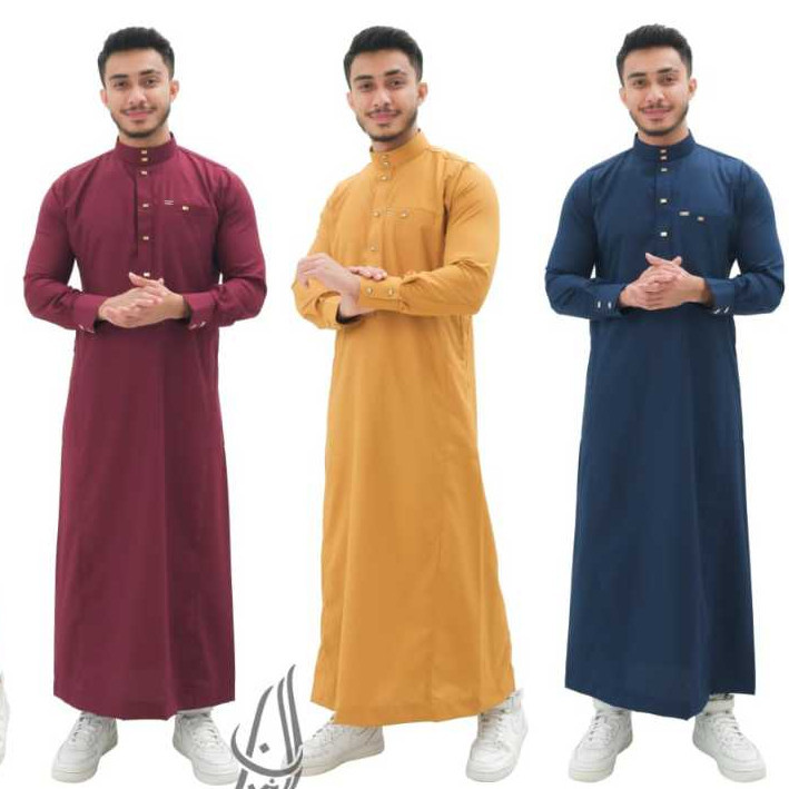 Gamis Pria Gamismuslim Jobahpria Ghamis Gamescowok Garmes Kerahoblong Lakilaki Juubah Terbaru 2024 J