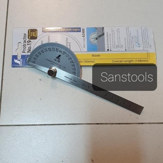 

Protractor / Ggaris Busur Derajat Shinwa No 19 Japan