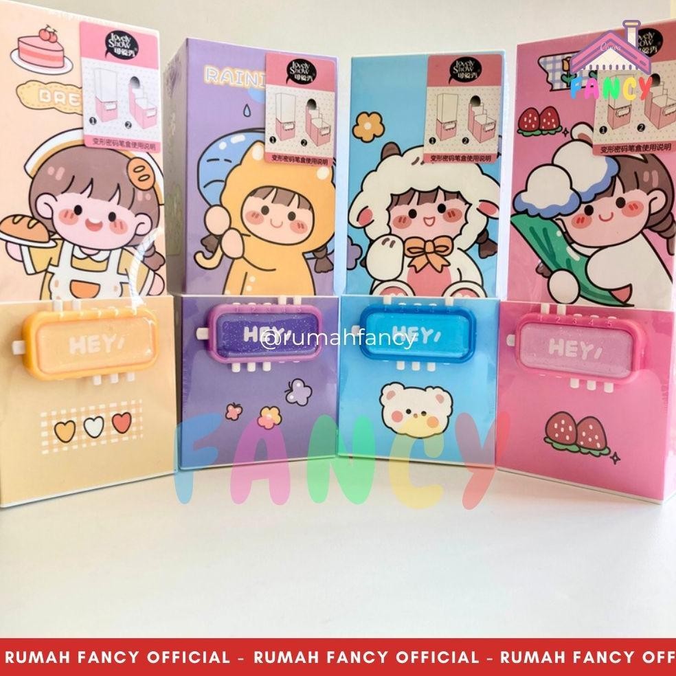 

dgf-4 [FREE BUBBLE + DUS] Tempat Pensil PREMIUM Kotak Pensil Plastik KAX 290 Kode Model Rak Susun + Cermin Viral