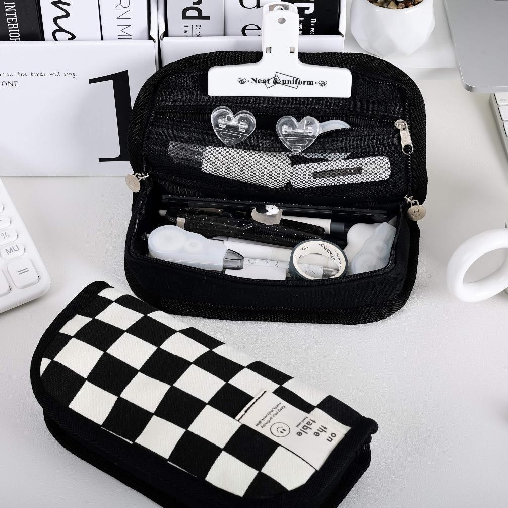 

Terlaris! Tempat Pensil Kapasitas Besar Kanvas Kotak Pensil Sederhana untuk Tas Penyimpanan Alat Tulis Siswa Original