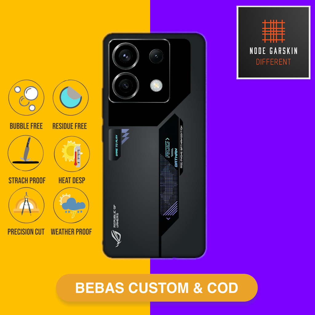 Garskin Skin Poco x6 5G Fullbody atau Backonly - rogg V3 Kode - sobs