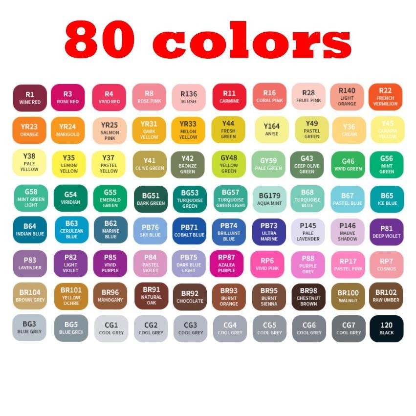 

gh-67 TouchFive 168/120/80 Warna Sketsa Spidol Umum General Marker Set Animation Markers Original